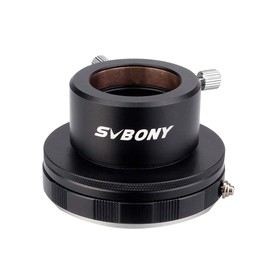SVBONY SV149 Astronomical Telescope 1.25" Eyepiece Adapter for Canon DSLR Camera 1.25" Eyepiece and M42 Interface CCD Adapter Photo Guide Metal Adapter Aluminum Alloy Material