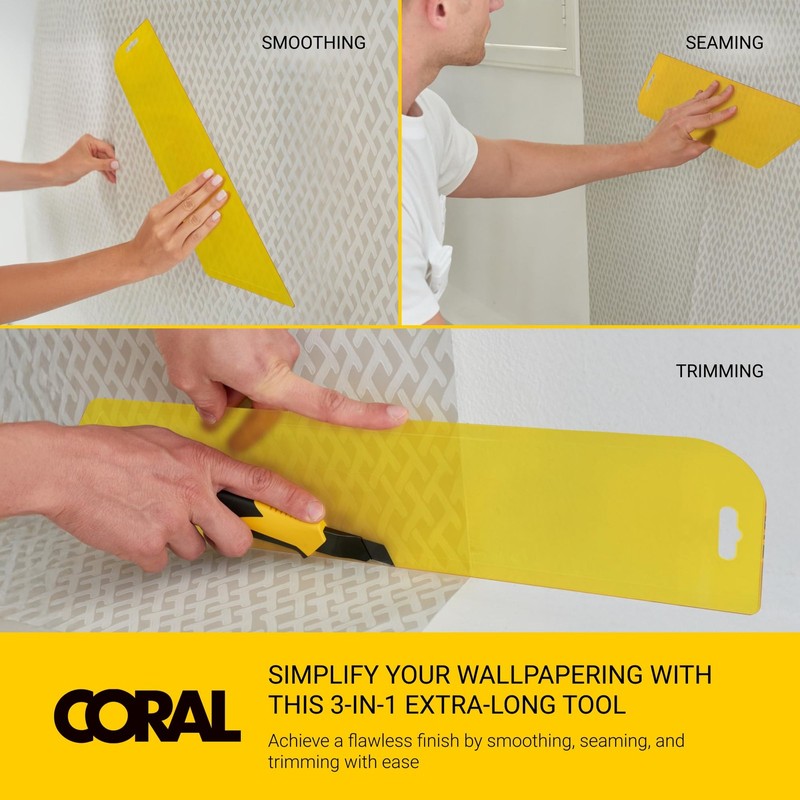 Coral Wallpaper Smoothing Tool 21.25 inch Ergonomic Durable Home Improvement