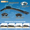 Wenyant 26"/20"/14" Windshield Wipers Compatible with Subaru Ascent 2019 2020