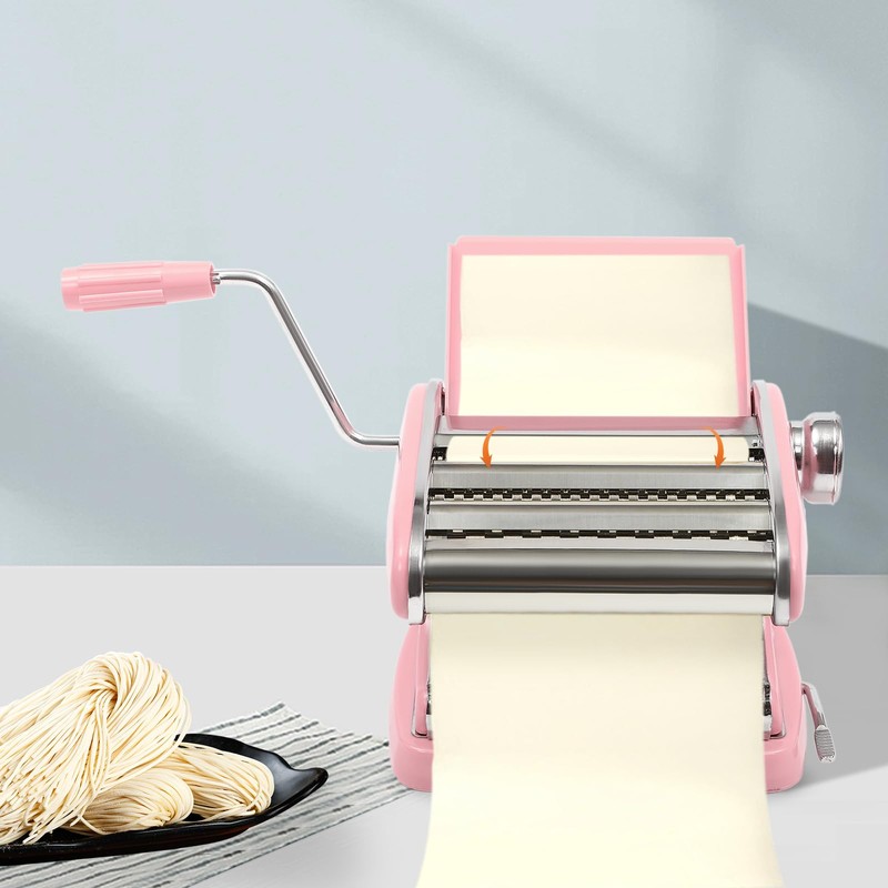 Pasta Maker Machine with Adjustable Clamp 6 Adjustable Thickness Settings