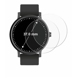 BROTECT Pack of 2 Screen Protectors for Watches (Circular Round, Diameter: 37 mm) Screen Protector Film Made in Germany, Ultra Clear