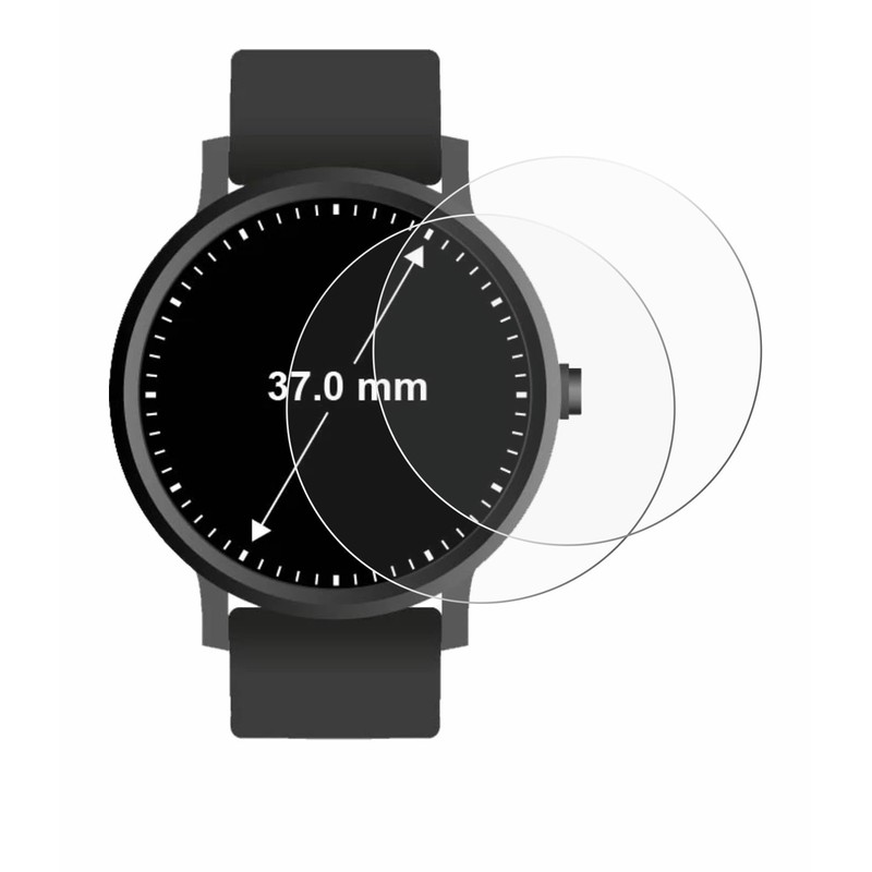BROTECT Pack of 2 Screen Protectors for Watches (Circular Round,