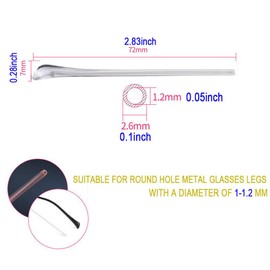 Eyeglass End Tips Ear Sock Pieces Silicone Thin Eyewear Round Metal Legs Anti-Slip Comfort Replacement