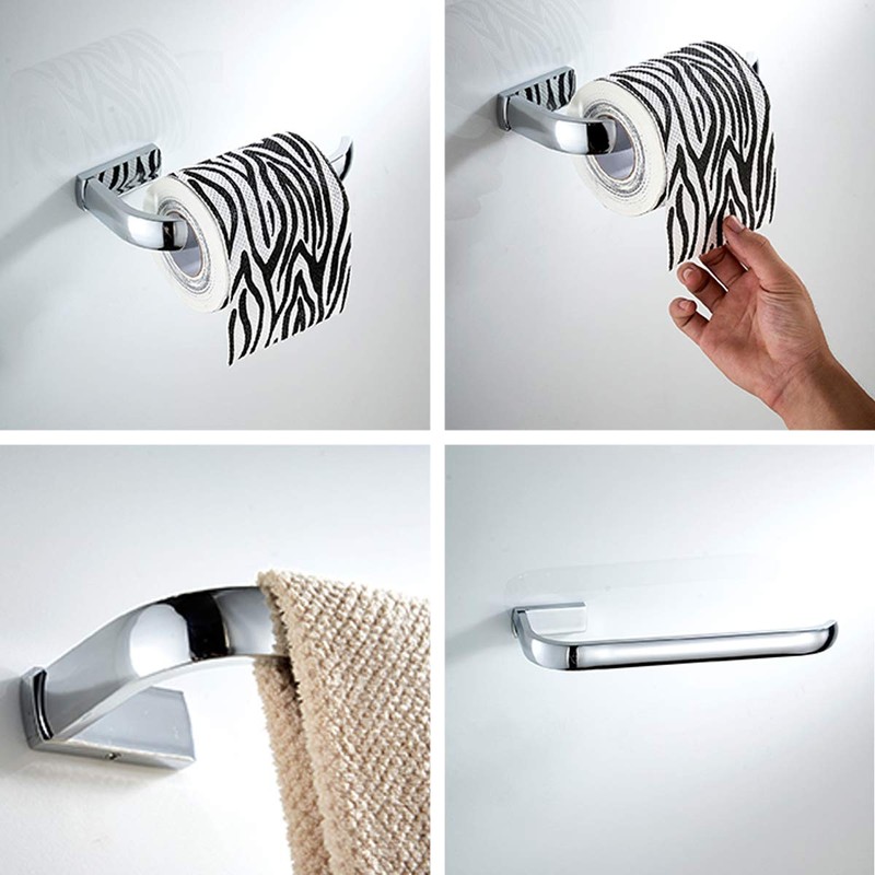 Flybath 2pc Bathroom Accessories Set - Towel Ring and Toilet