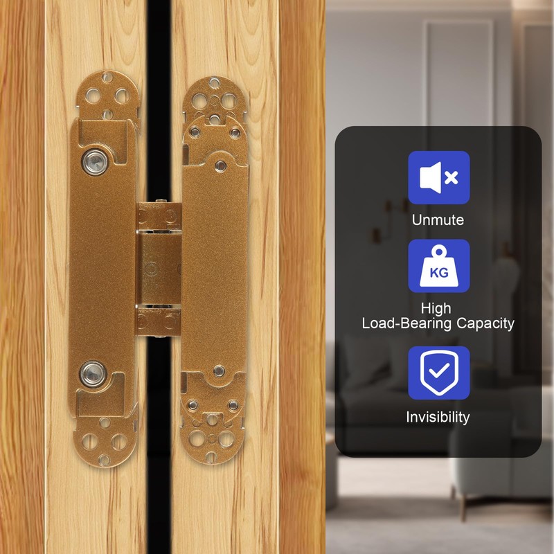 LOPYXBR 2 PCS 6 Inch Hidden Door Hinge Heavy Duty
