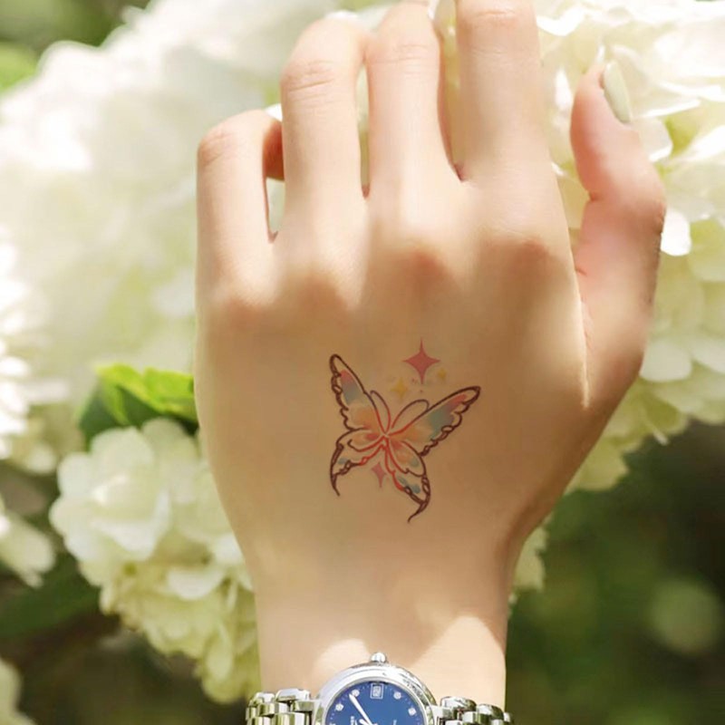Tattoo Stickers Butterfly 2 Weeks 5pcs Waterproof Korean Tattoo Butterfly