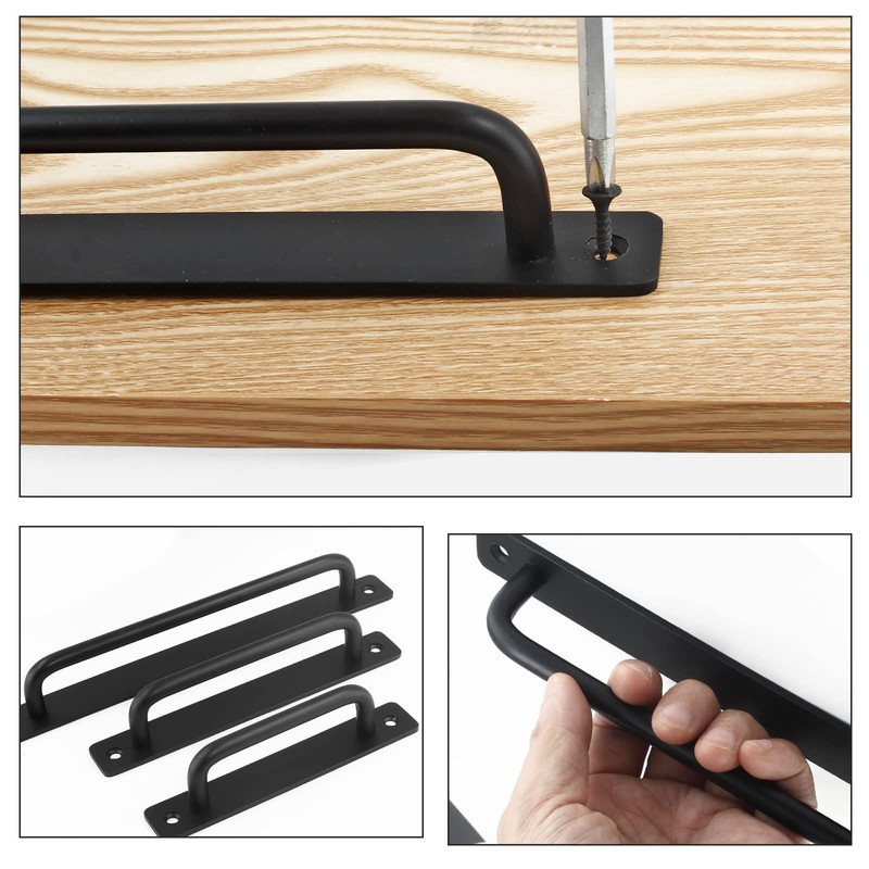Cionyce 2 Pack Barn Door Pulls 5 inch Garage Handles