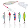 WEIWUXIAN Pack of 5 Artificial Metal Fishing Lures, 30 g