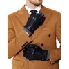 VIKIDEER Super Warm Fur Gloves Mens Leather Gloves Real Rabbit