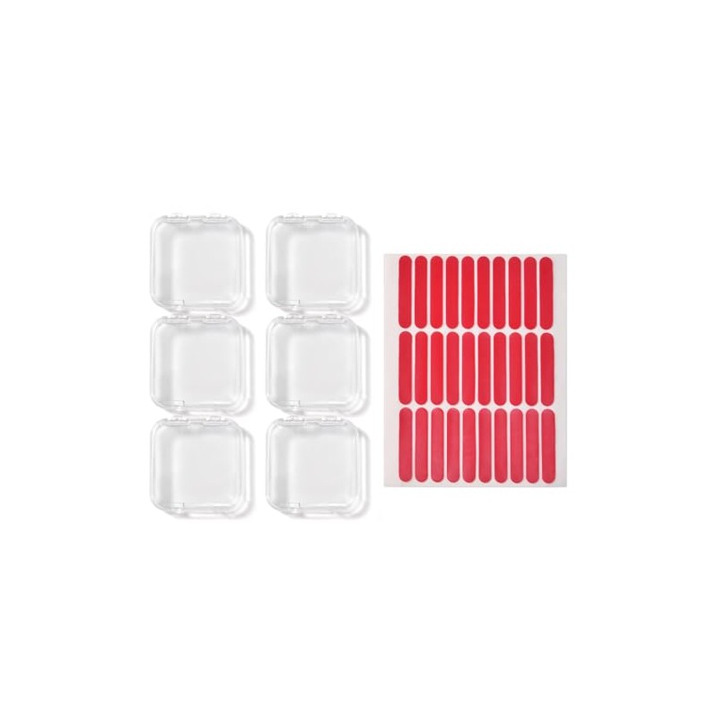 Caja organizadora de uñas transparente y 30 unidades de cinta