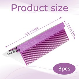 3pcs Flat Iron Comb Attachment,Comb Attachment For Flat Iron,The Grip,Portable Clip-On Design For Straight And Curly Hair At Home And In The Salon(Pink+Purple+Rose Red)