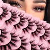 7P-807 3D False Eyelashes, Cat Eye, Fluffy Volume, Curly, Cat-Eye,