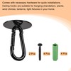 sourcing map Ceiling Hooks Snap Hook Wall Mounted 40x52mm Iron