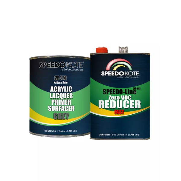 Speedokote Acrylic Lacquer Primer Gray 2 gallon kit, w/Fast Speed