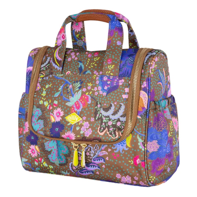 Oilily Cathy Travel Kit with Hook Plantation, Multicoloured