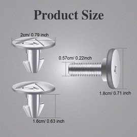 HAOBO 8PCS Lower Engine Cover Pin Screw, Splash Shield Screws, Radiator Engine Access Cover Pin Clip Screw 90674-TY2-A01 and Lower Engine Cover Bolt 90105-TBA-A00 Compatible with Honda Civic Acura
