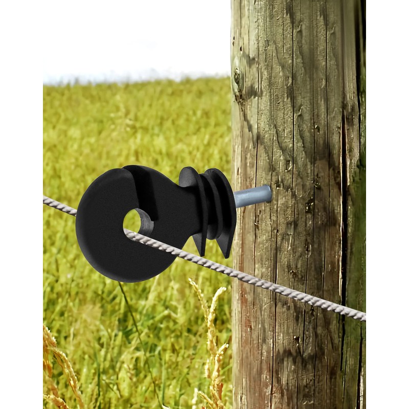 QWORK® 20Pcs Electric Fencing Ring Insulators, Wire Mesh Ring Insulator,