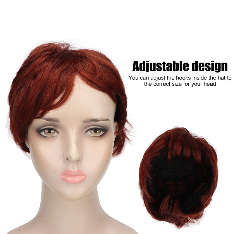 Hair Short Wigs Fashionable Adjustable High Temperature Synthetic Hair Fluffy