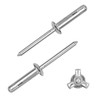 ALLCLEAN 3/16" x 3/4" Tri-Fold Rivets Assortment - 60Pcs,Silver Tri-fold