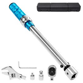 FTGear Adjustable Torque Wrench, 10-60 N.m Torque Wrench with 30mm Open End and 3/8 Drive Ratchet Interchangeable Head, Mini Split Torque Wrench for Mechanical Repair, E0B-YLV-6MK840