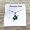 Green Turtle Pendant Necklace Handmade Silver