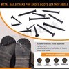 Rustark 1200Pcs 6 Sizes Black Metal Nails Tacks Assortment Kit