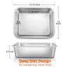 Lasagna Pan Set of 2, E-far Deep Stainless Steel Baking