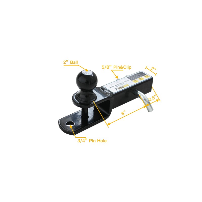 MaxxHaul 50625 3-in-1 ATV UTV Trailer Hitch Mount with Hitch