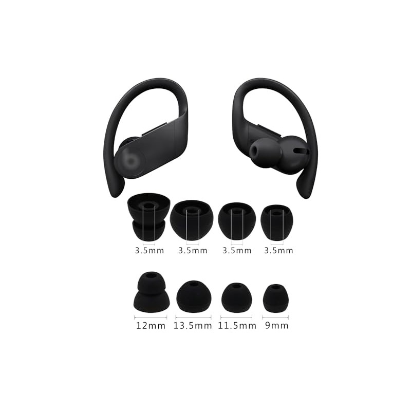 Replacement Earbud Tips for Beats Powerbeats Pro Wireless Stereo Headphones