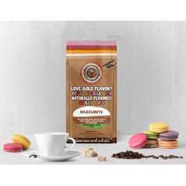 Crazy Cups Flavored Decaf Ground coffee, Hazelnut Coffee Flavored Ground Coffee, Decaffeinated Coffee For Brewing Decaf Coffee Ground Hot or Iced Coffee, 10 oz Bag