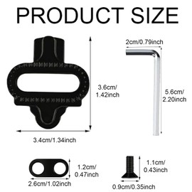 SPD Cleat Set - Cycling Cleats Compatible with SPD Shoes and Pedals, Cycling Cleats for Mountain Bike and Road Bike Shoes, Easy to Install