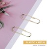 JAVERGGN Gold Office Clips in Elegant Magnetic Marble Clip Holder,