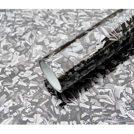 IlMondoMall Ice Blast Wrapping Sheet, Frosted Carbon Sheet, Car Wrapping Sheet, Ice Crystal, Frosting, Crystal (High Gloss Silver, 5.9 x 13.8 inches (152 x 35 cm)