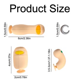 Rumyve 1set DIY Mini 3D Stereoscopic Toe,Cute Hilarious Realistic Toes Charms,Funny Toe Shoe Charms Accessories for Adults Kids Party Birthday Gifts