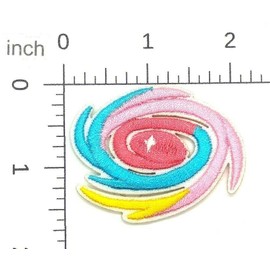 Swirling Galaxy Universe Embroidered Iron On Patch Applique Badge 483