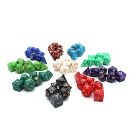 DollaTek Polyhedral Dice Set 10 Complete Dice Sets (70 Pieces) D4 D6 D8 D10 D% D12 D20 Compatible with Dungeons and Dragons DND RPG MTG Table Games