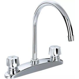 CNX Mezcladora Para Fregadero Meer, Acero Inox Cromado, Giro 360