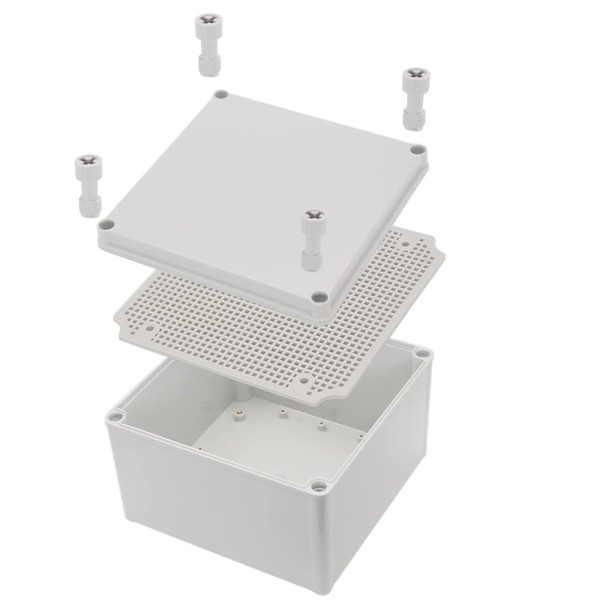 YETLEBOX Waterproof Electrical Box with Mounting Plate 125x125x75mm, IP67 Junction