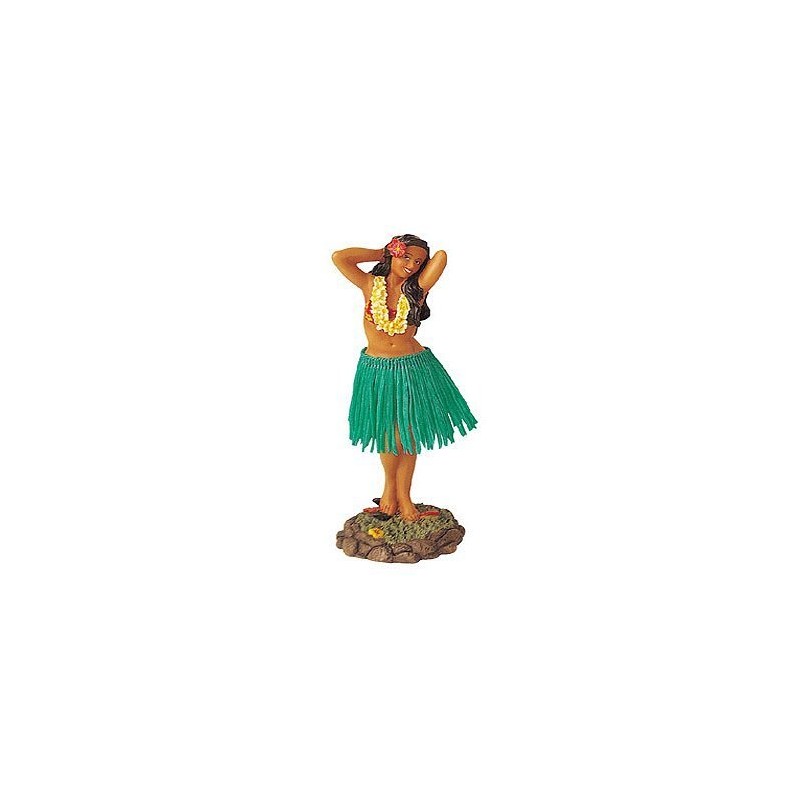 KC Hawaii Leilani Dashboard Hula Doll Flower Placing Pose 7