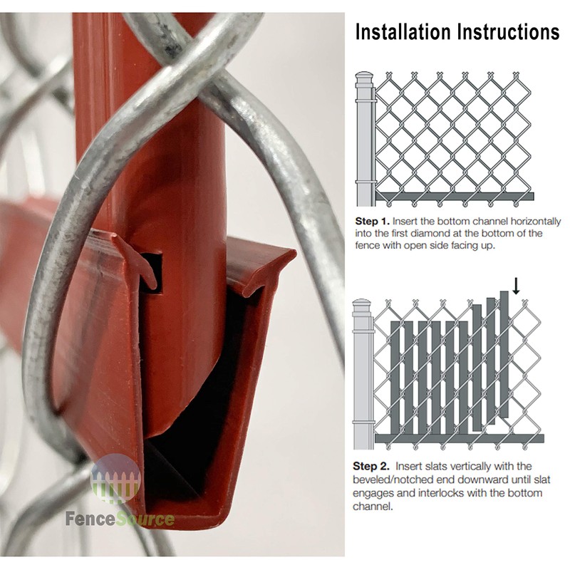 Fence Source Double-Double Bottom Locking Privacy Fence Slat (9 Colors)