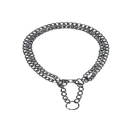 Trixie Chromed Double Row Semi-Choke Chain with Strain Relief, 40 cm x 2.0 mm