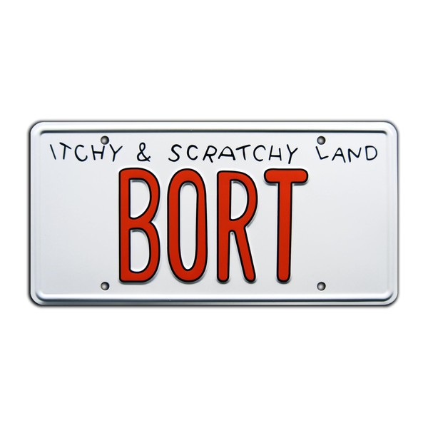 The Simpsons | BORT | Metal Stamped License Plate