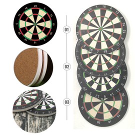 SUPCOW Dart Doard Design Ceramic Coasters, 4 Pack of Absorbent Stone for Drinks, Protect Furniture from Coffee or Tea Marks