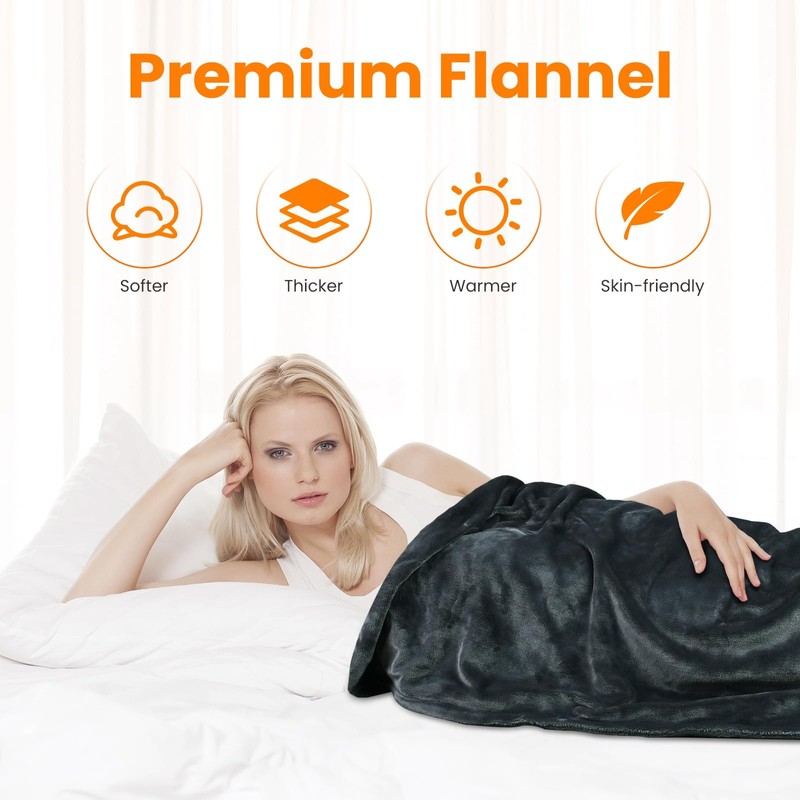 Zorpupoa Heated Shawl, USB Heated Blanket with Zipper, 3 Levels