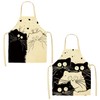 CHROMACRAFT Pack of 2 Black and White Cat Aprons, Cute