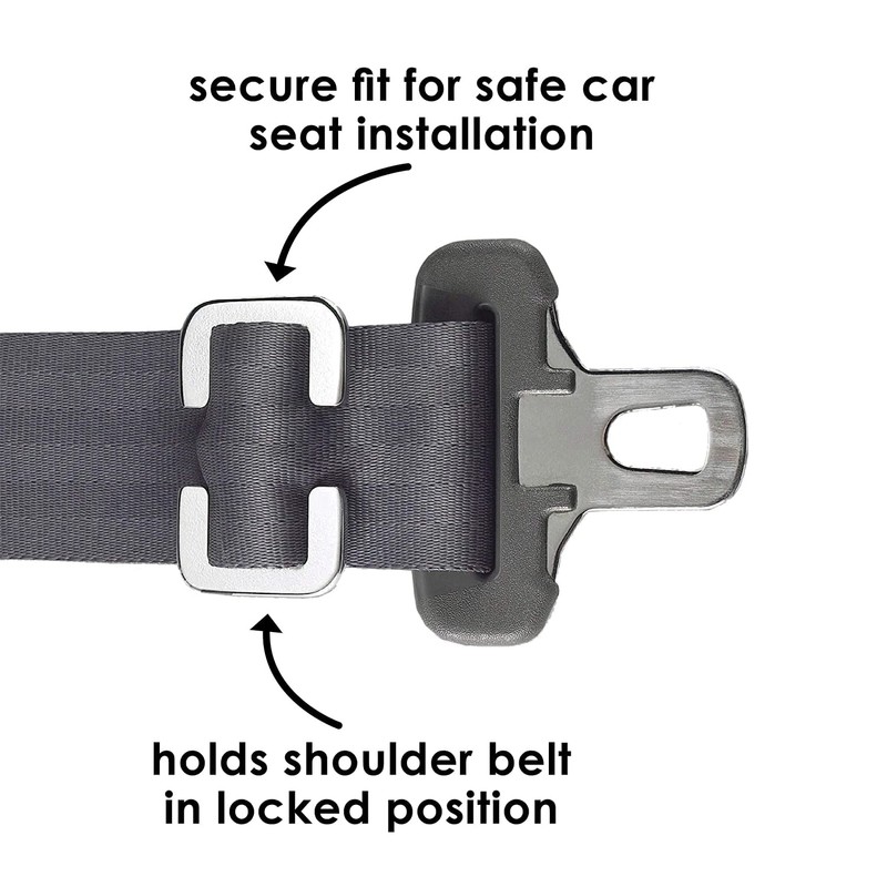 ISKIP Seat Belt Clips, Seatbelt-Adjusting Metal Lock Buckle, Safety Insert