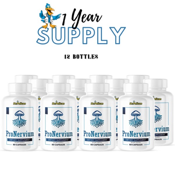 Pelican Vitamins ProNervium- Nerve Support- 12 Bottles- 720 Capsules