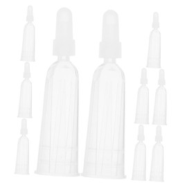 Baluue 10pcs Drop Cover Bottle Portable Glue Applicator Liquid Dispensing Ampule Tip Tips Applicator Bottle Mini Dispensing Tips Cap Transparent Plastic