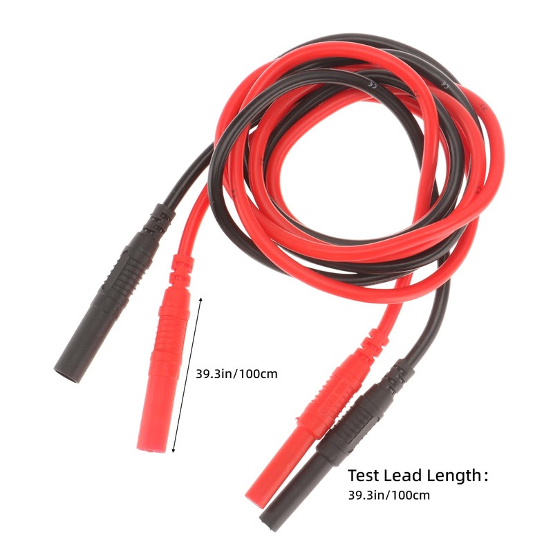 MELIFE 2PCS Meter Test Lead Extension Male to Female Connector,
