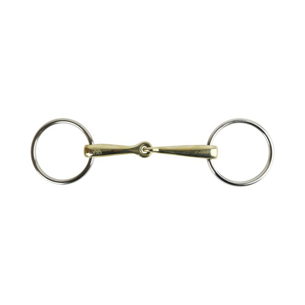 AK Loose Ring, Single Jointed Snaffle Horse Riding Bit in